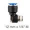 AIRCRAFT Swivel Elbow Pu 12mm X 1/4\' M